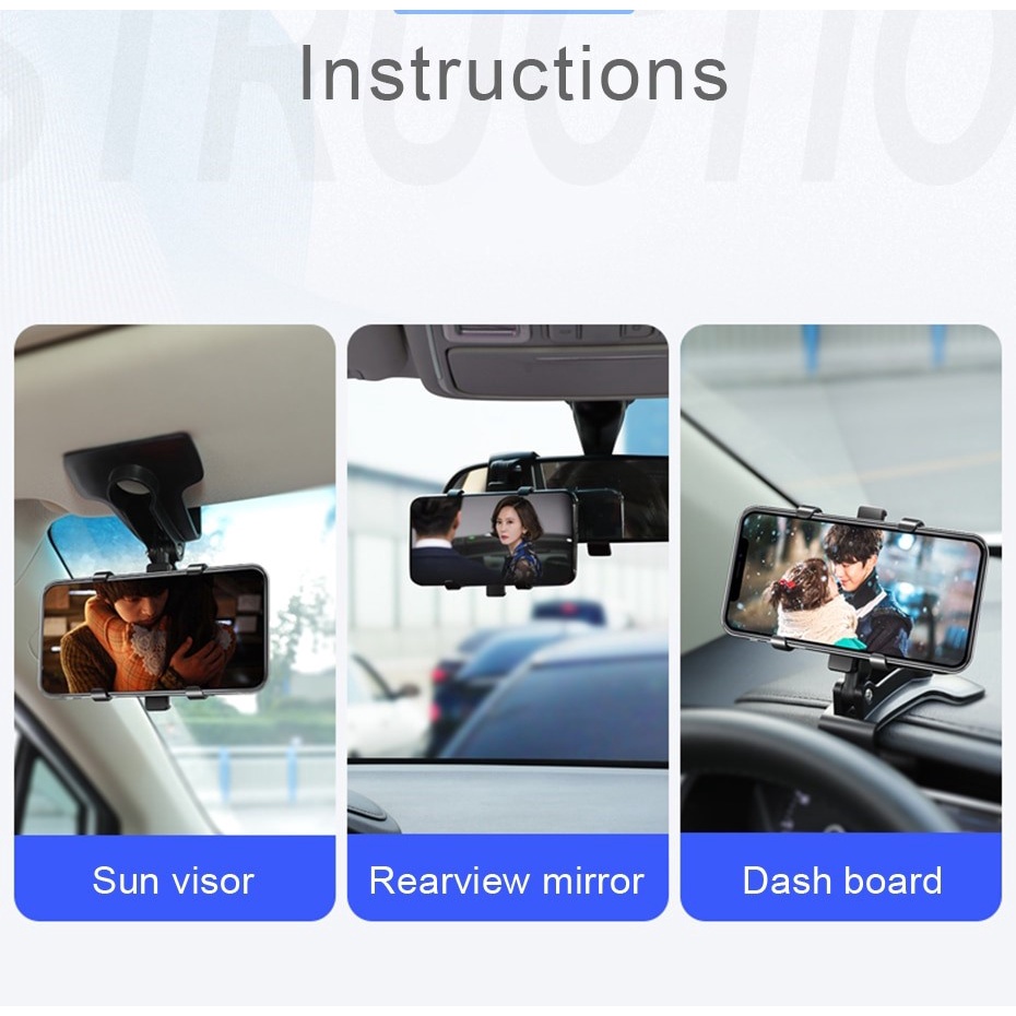 HD35 Car Holder car mount dasbor sunvisor spion meja dudukan penyangga HP MOBIL Phone Holder