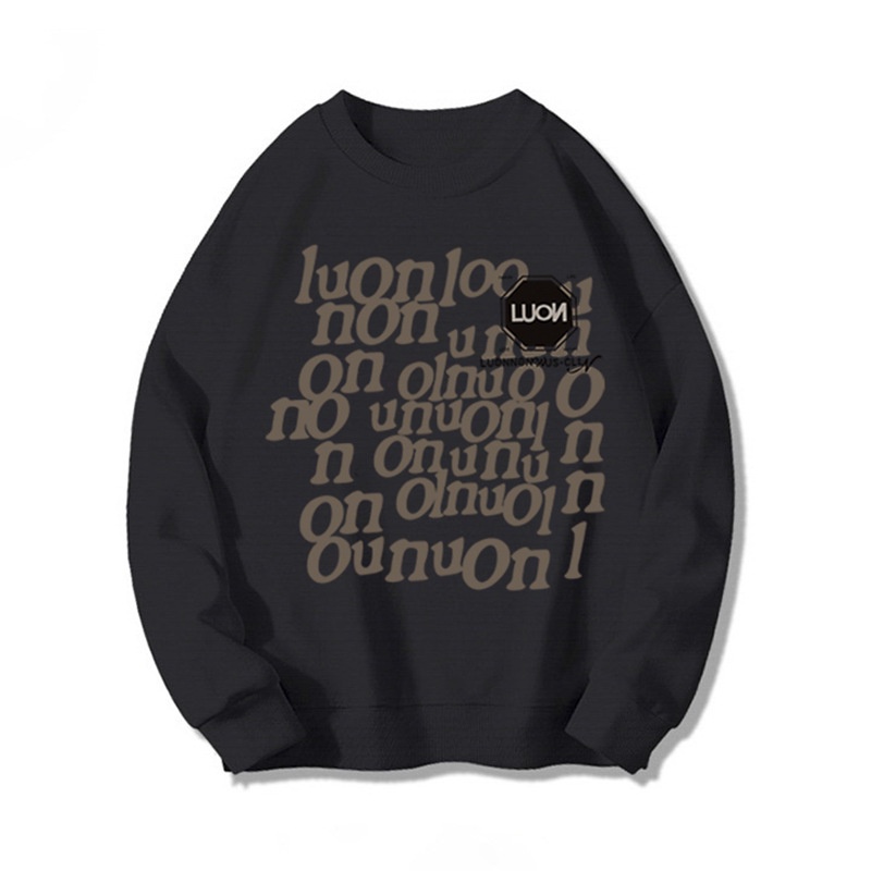 LUON Sweater Basic Crewneck Pakaian Wanita Remaja Korean Style NR