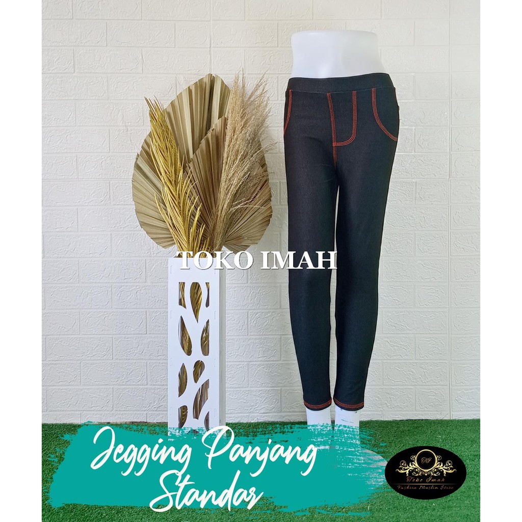 JEGGING PANJANG WANITA STD / CELANA LEGGING JEANS STD BISA COD