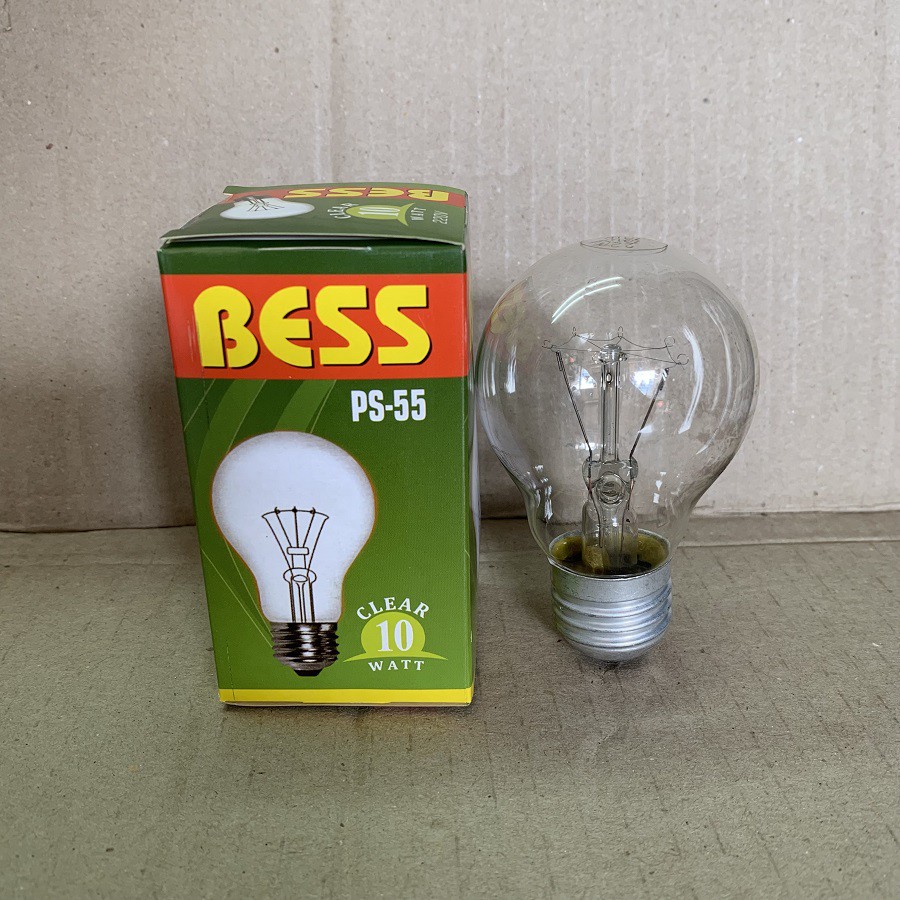 Lampu Pijar BESS 10 Watt 10W Lampu Bohlam Penghangat Penetas Telur Inkubator