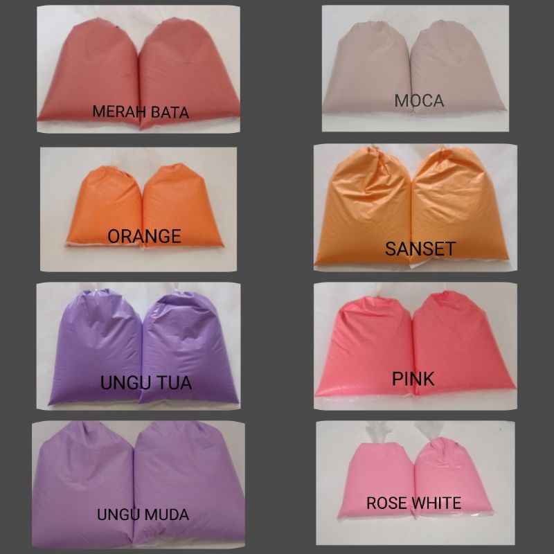 Cat tembok kiloan 1/2kg super warna 41 warna pilihan
