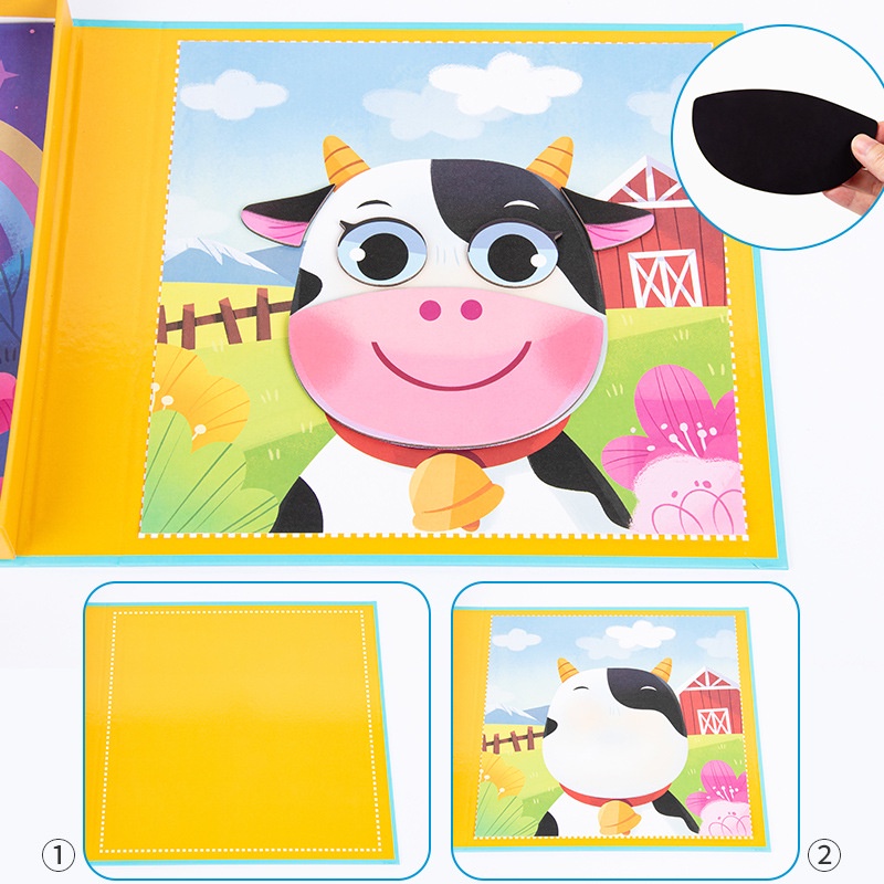 TweedyToys  - Puzzle Magnetic Animal Features / Mainan Puzzle Wajah Hewan