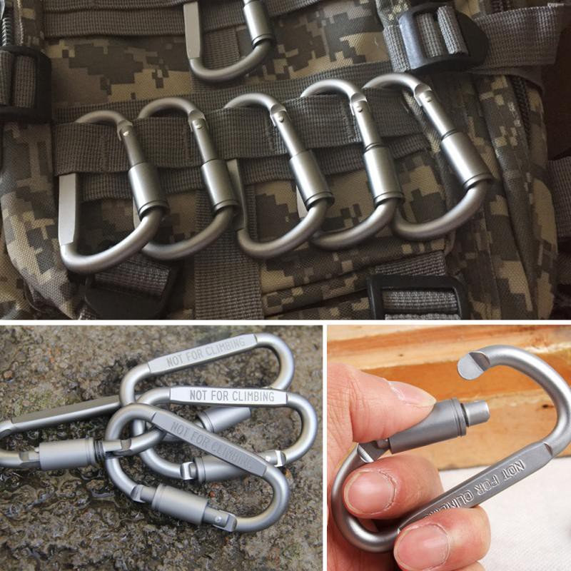 Carabiner Travel Survival Kit - Set of 6pcs - Karabiner Untuk Gantungan dan Kegiatan Outdoor