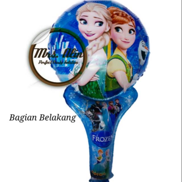 Balon Pentung Frozen - Balon Tongkat - Balon Souvenir - Balon Ulang Tahun - Balon Foil Gagang