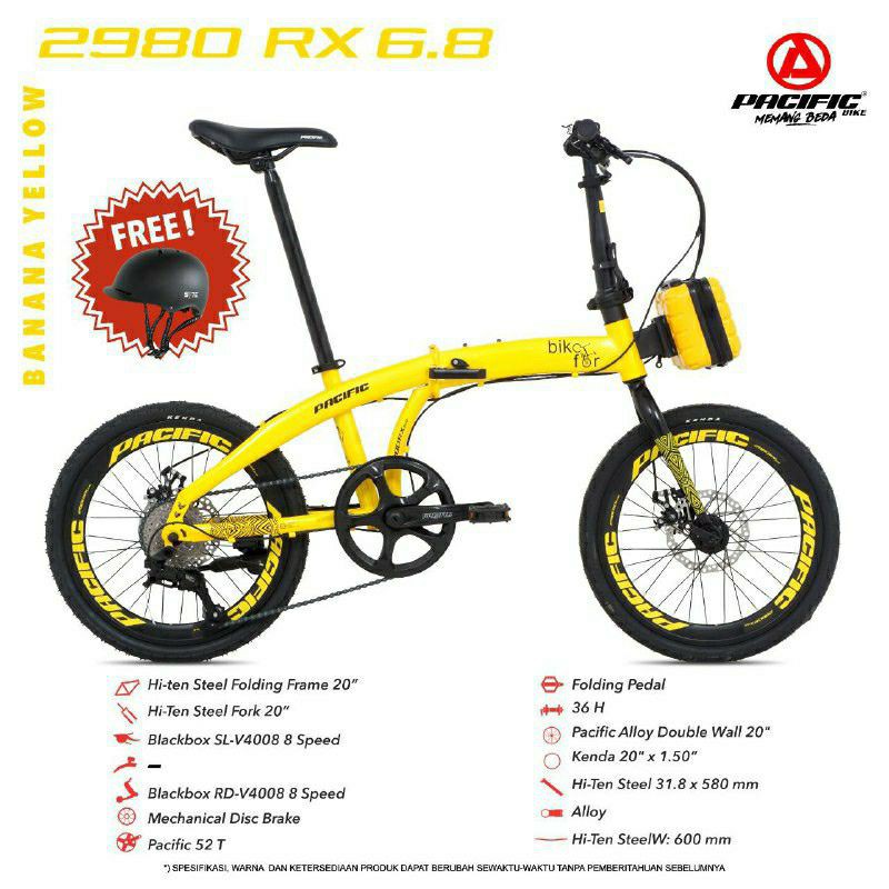 Sepeda lipat 20 pacific 2980 RX 6.8