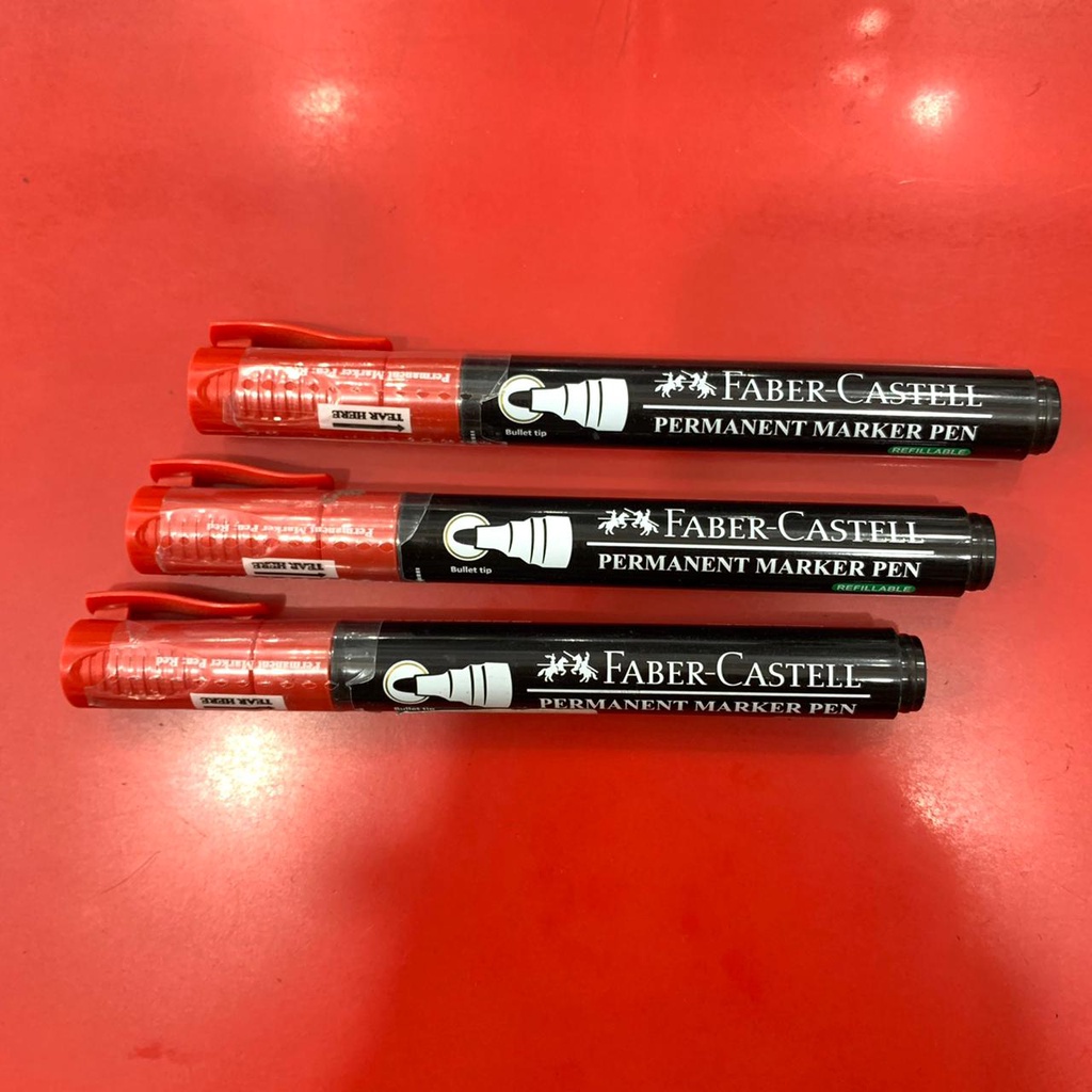 

SPIDOL PERMANENT MARKER (154321) FABER CASTELL RED