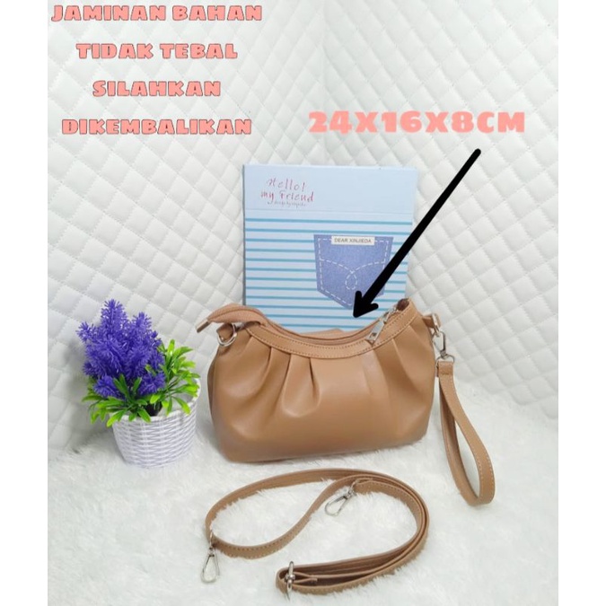 STYLE TAS WANITA SELEMPANG DOBLE TALI.TAS SELEMPANG WANITA KEKINIAN.