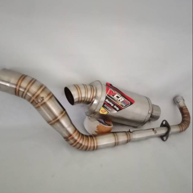 Knalpot jupiter z supra vega r rr grand smash shogun r leher kolong cacing full stainlis stainless