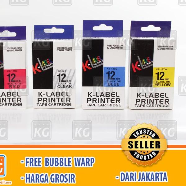 

❇ Kertas K Label Printer EZ Label 12 MM Compatible Casio Tape Cartridge - Biru ❆