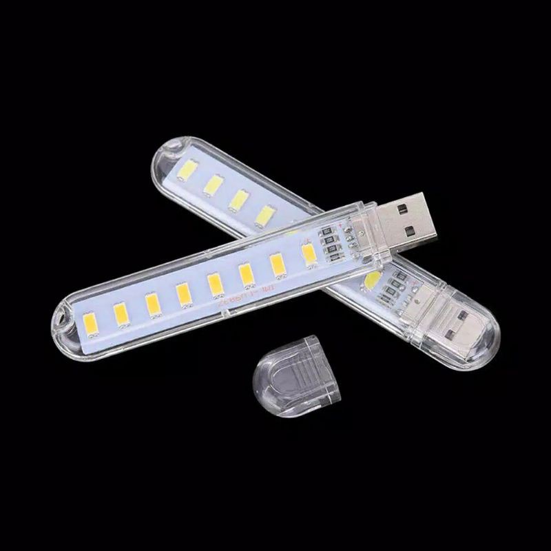 LAMPU USB 5V 8 LED LAMPU WARNA PUTIH HEMAT ENERGI DAN TERANG