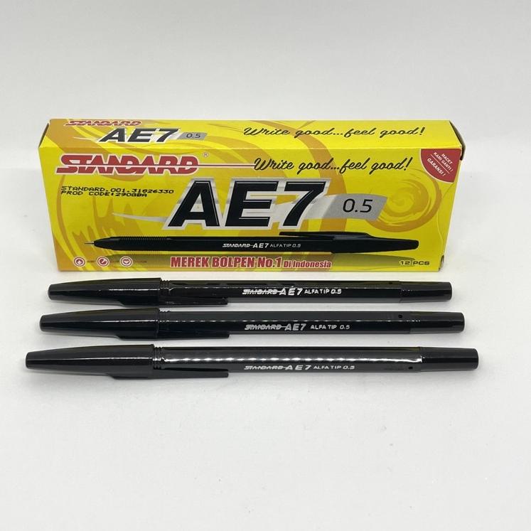 

⇧ [1PACK] Pulpen Standard AE7 Hitam 12pcs - Pulpen standard AE7 Biru /Merah ZEH Ready Stock