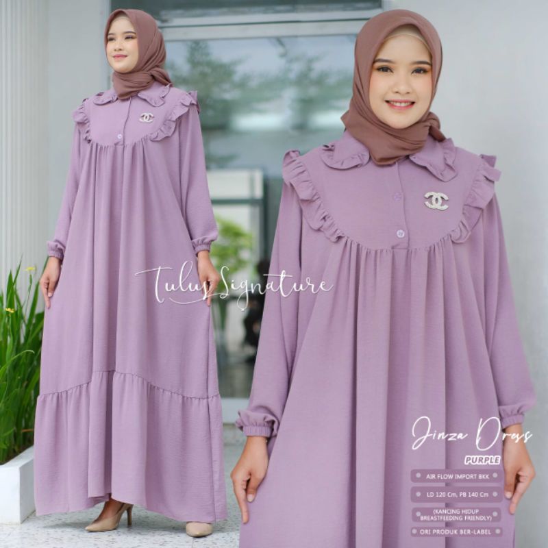 JINZA DRESS BY TULUS SIGNATURE (DRESS MUSLIMAH) Maxy wanita modern rekomended