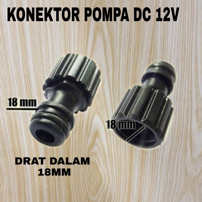 KONEKTOR POMPA DC 12V / SOKET QUICK RELASE SELANG 18MM