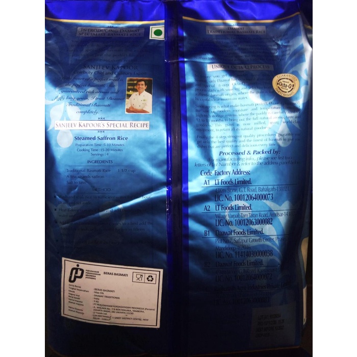 

gr20111r Daawat Select Basmati 5 Kg An Dari India Enak Harum Dan Murah Sv012Ss
