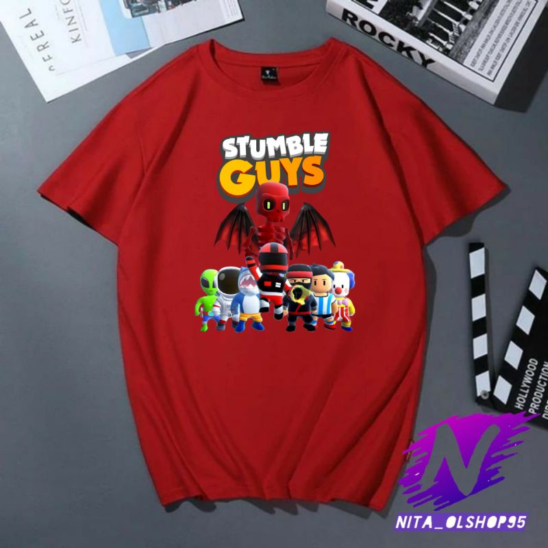 baju anak kaos anak atasan viral kaos stumble guys tengkorak victory