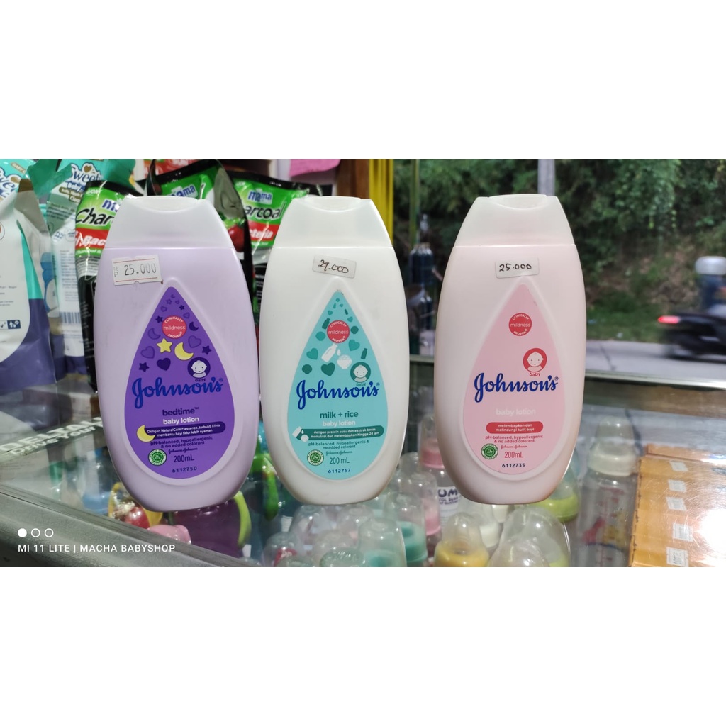 Johnson's LOTION milk rice, regular, bedtime 100ML, 200 ml johnsons / BODY LOTION JOHNSONS