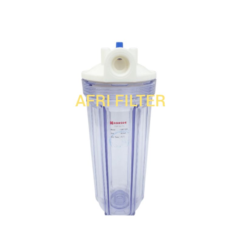 Paket NANO 4 Filter Air zat Besi siap Pakai (Clear 10&quot; drat 3/4&quot; SPGR)