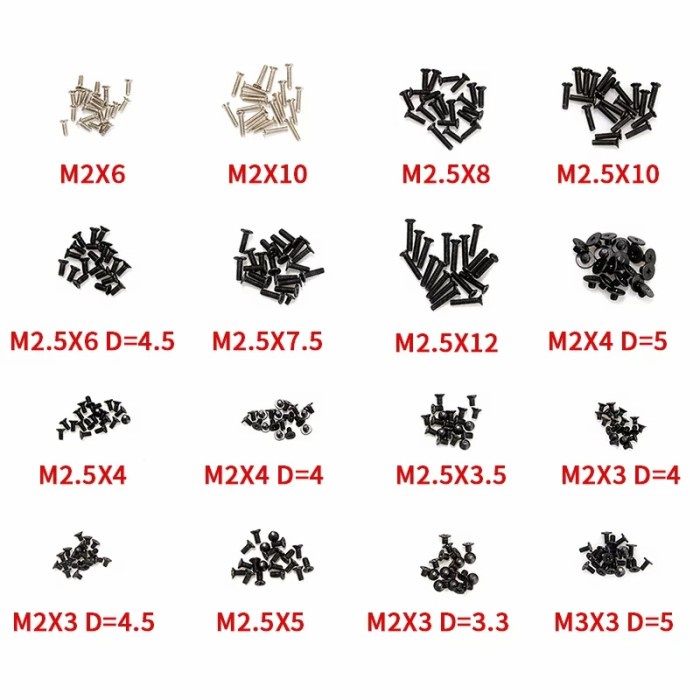 320 Pcs Baut Laptop Asus Acer Dell Hp Lenovo Toshiba Screw 1 Set Paket