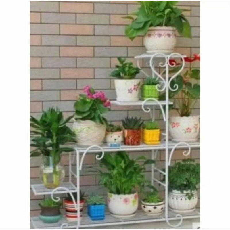 Rak bunga susun besi standing love besar