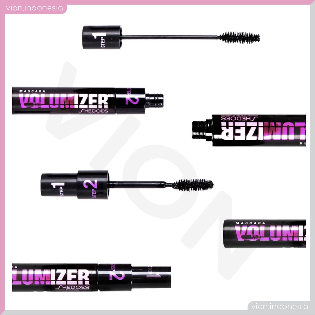 SHEDOES Paris 2 Steps Volumizer Mascara Thick Slender Black Pink Original SD005