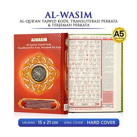 AL QURAN AL WASIM A5 TERJEMAH PER KATA LATIN PERKATA OLEH OLEH HAJI DAN UMROH