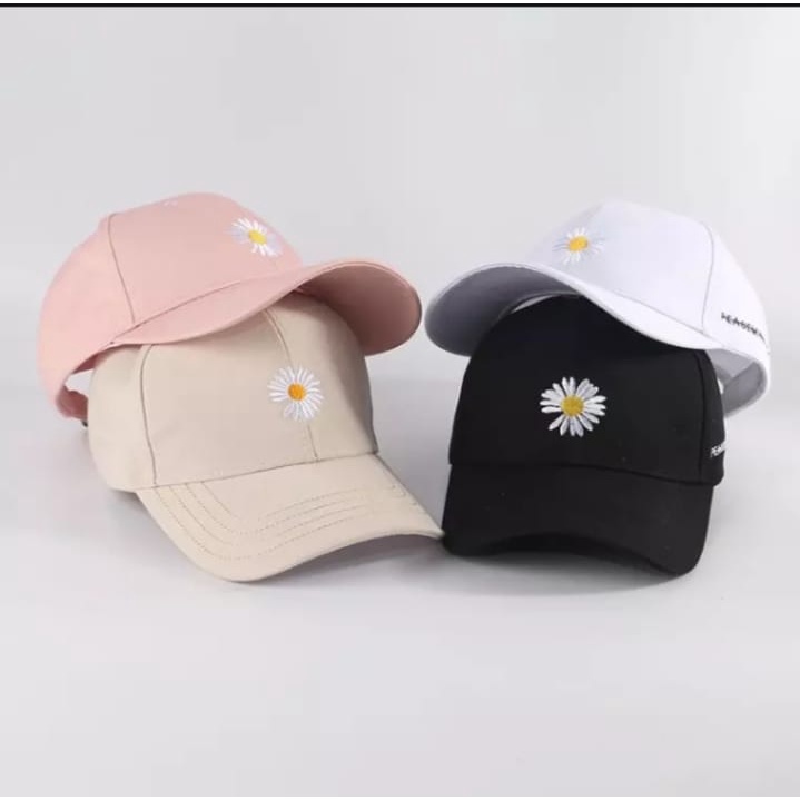 COD_Topi bunga daisy cewek korean/topi terbaru trendy