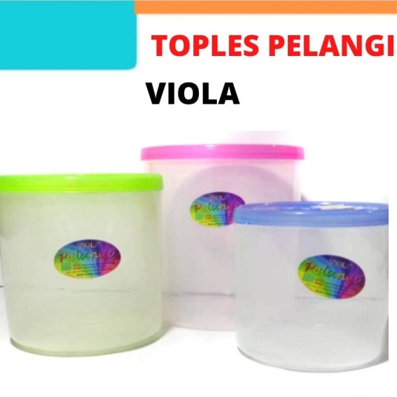 toples makanan serba guna viola / toples pelangi 1kg serba guna viola