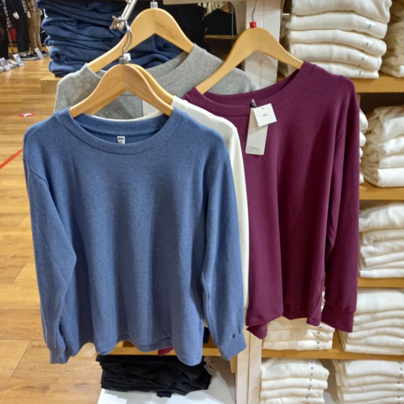UNIQLO ORIGINAL Hoodie Sweater Polos Lengan Panjang SALE