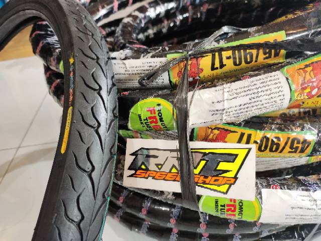 BAN DEPAN VEE RUBBER GEKKO SATAN STAR 45 / 90 - 17 THAILAND