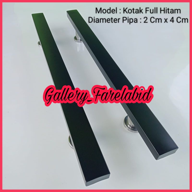 Handle Pintu Rumah Stainless Steel Hitam 60 Cm Gagang Pintu Rumah Modern 45 Cm Pegangan Pintu Kupu Tarung Tarikan Pintu Rumah Utama Minimalis