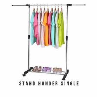 Stand Hanger DOUBLE Rod Rack Gantung rak Serbaguna Baju Gantungan Laundry Pajangan