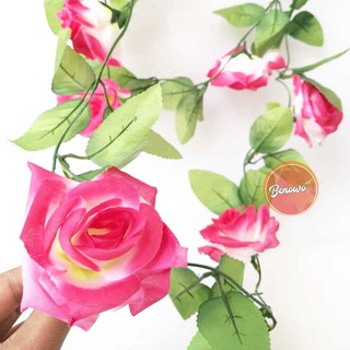  Bunga Mawar Rambat Plastik  Bunga  Rose Artificial Bunga  