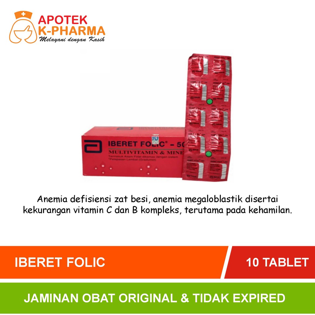 Iberet Folic Strip Isi 10 Tablet Obat Original Abbout