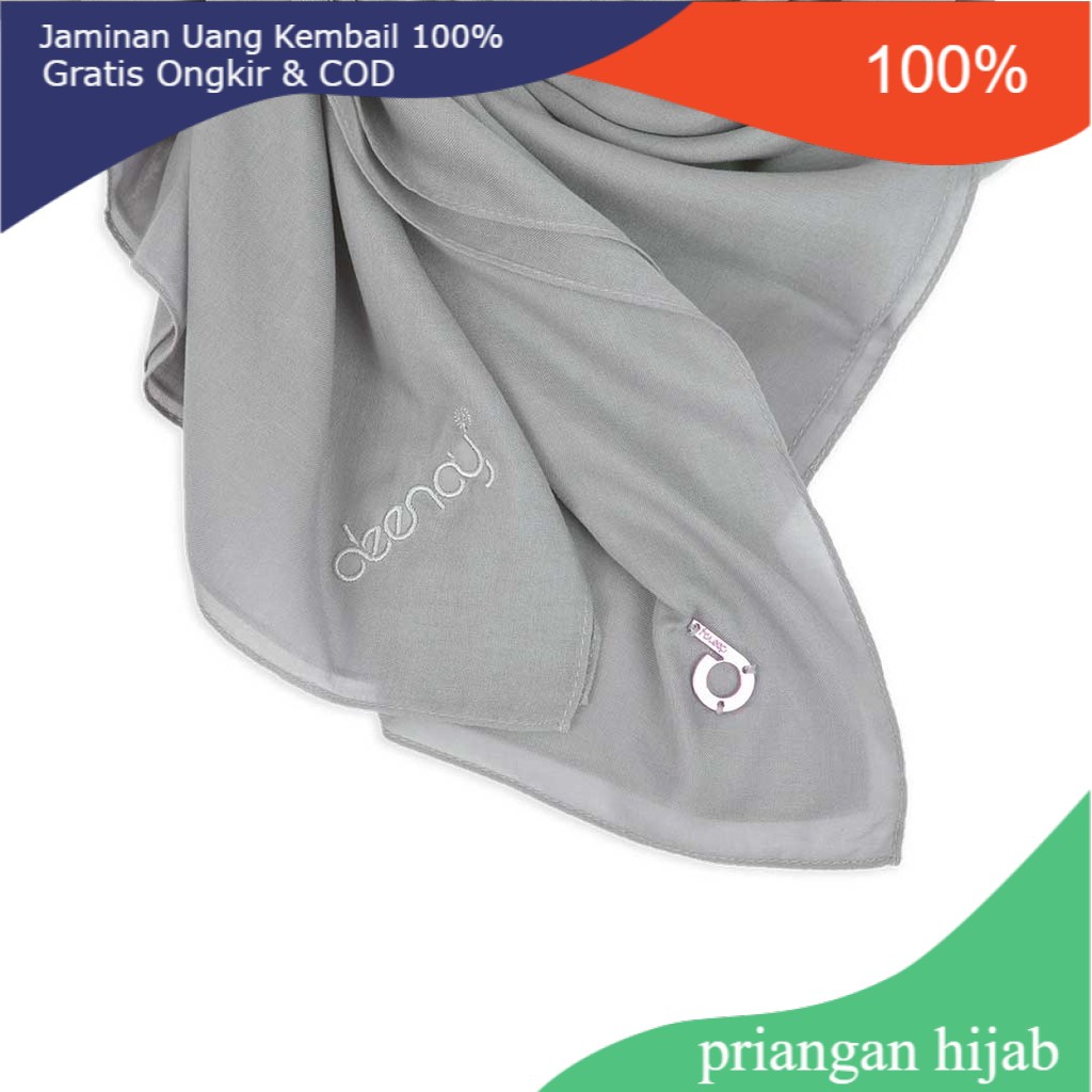HIJAB DEENAY LIZA LIGHT GREY/ABU MUDA  ORIGINAL POLOS TERBARU-115X115 CM-JILBAB WANITA CANTIK-KEURUD