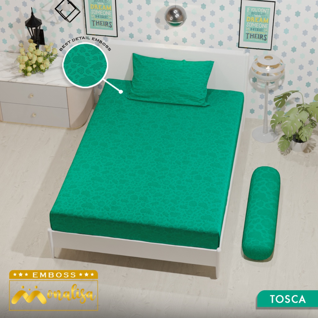 Monalisa Emboss BedCover SET Sprei Uk 100/120 - Tosca