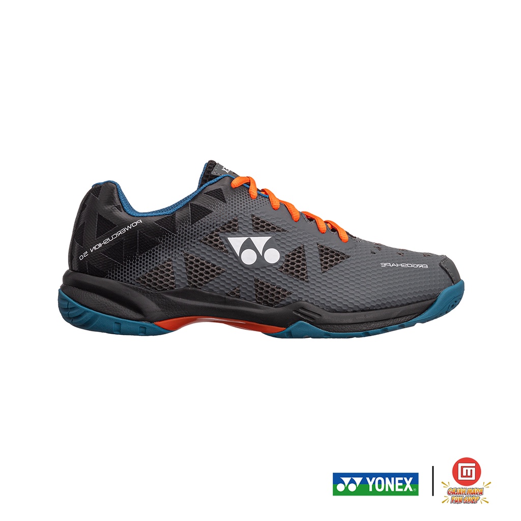 sepatu badminton yonex power cushion 50 shb50ex   dark gray