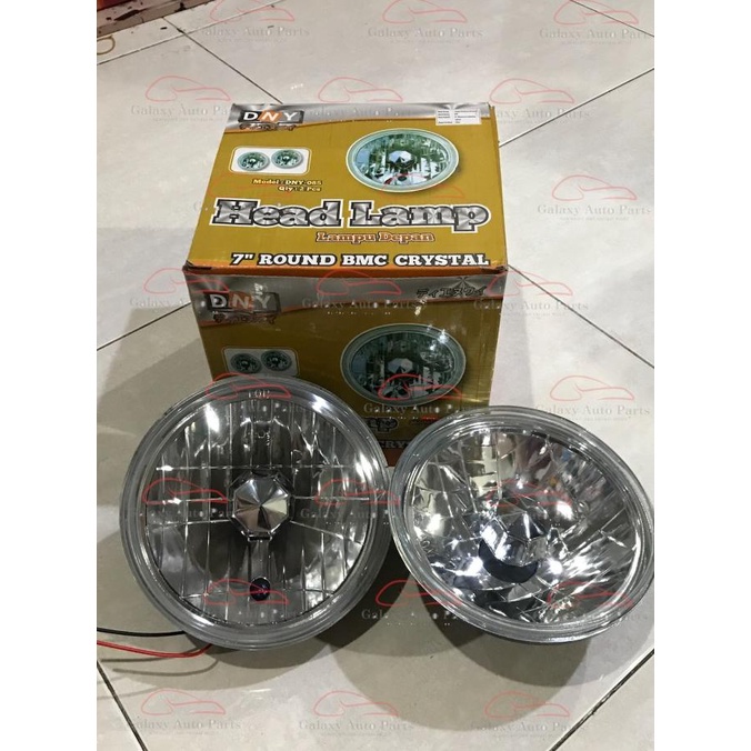 ~~~~~] Headlamp head lamp lampu mobil motor bulat 7 inch crystal kristal
