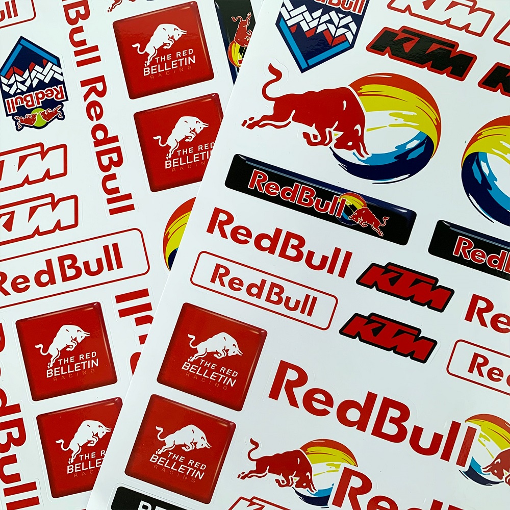 1pc Stiker Redbull &amp; Ktm A4 Moto Gp Untuk Dekorasi Helm Motor