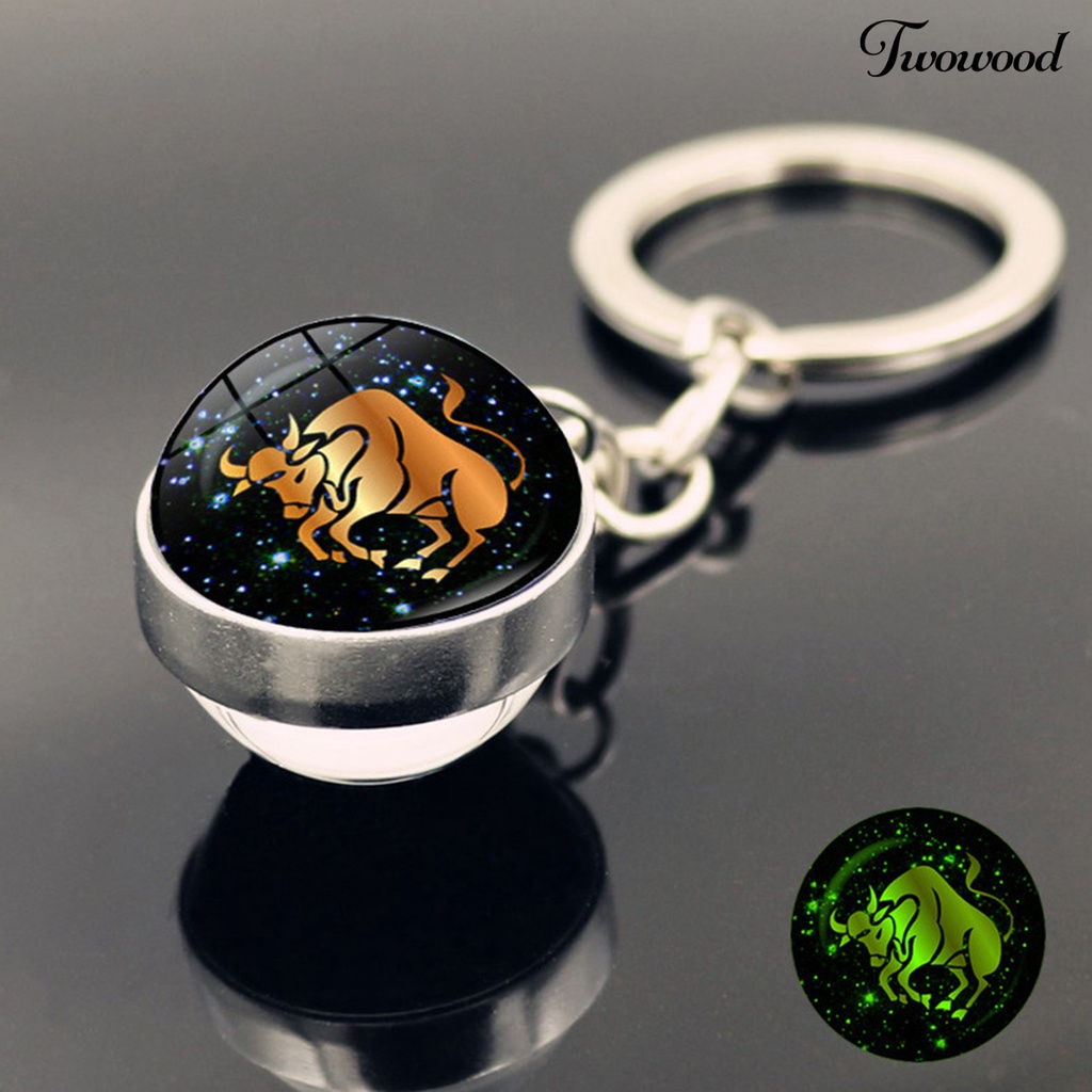 Twowood Gantungan Kunci Mobil / Tas Ransel Wanita Desain Horoskop