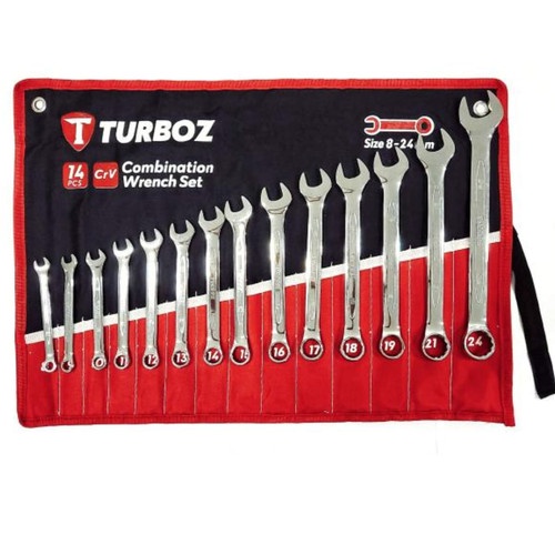 Kunci Ring Pas Set Turboz Chrome - 11 Pcs 8-22mm