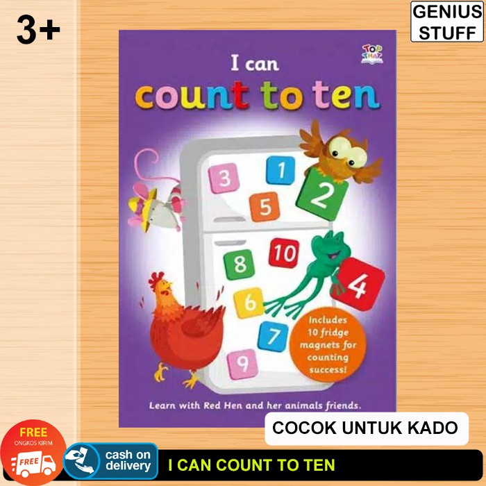 BUKU ANAK I Can Count to Ten Includes 10 Fridge Magnets For Counting Success