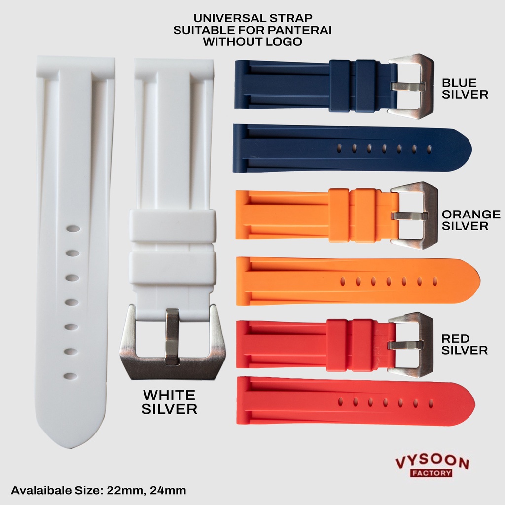 Strap Tali Karet Rubber Silicone Jam Tangan Luminor Panerai 24mm 22mm