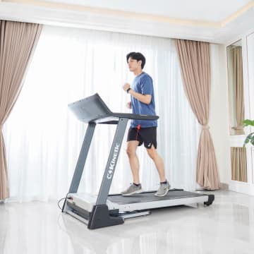 Treadmill Kinetic Motorized 1.5hp 15p - Hitam/abu-abu