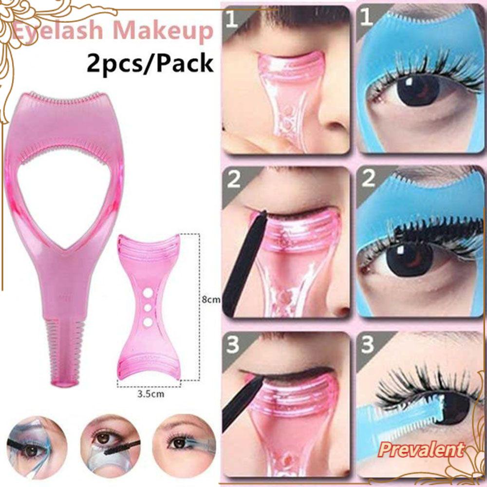 Preva 2pcs / Set Brush Aplikator Maskara / Eyeliner Untuk Makeup / Kosmetik Wanita