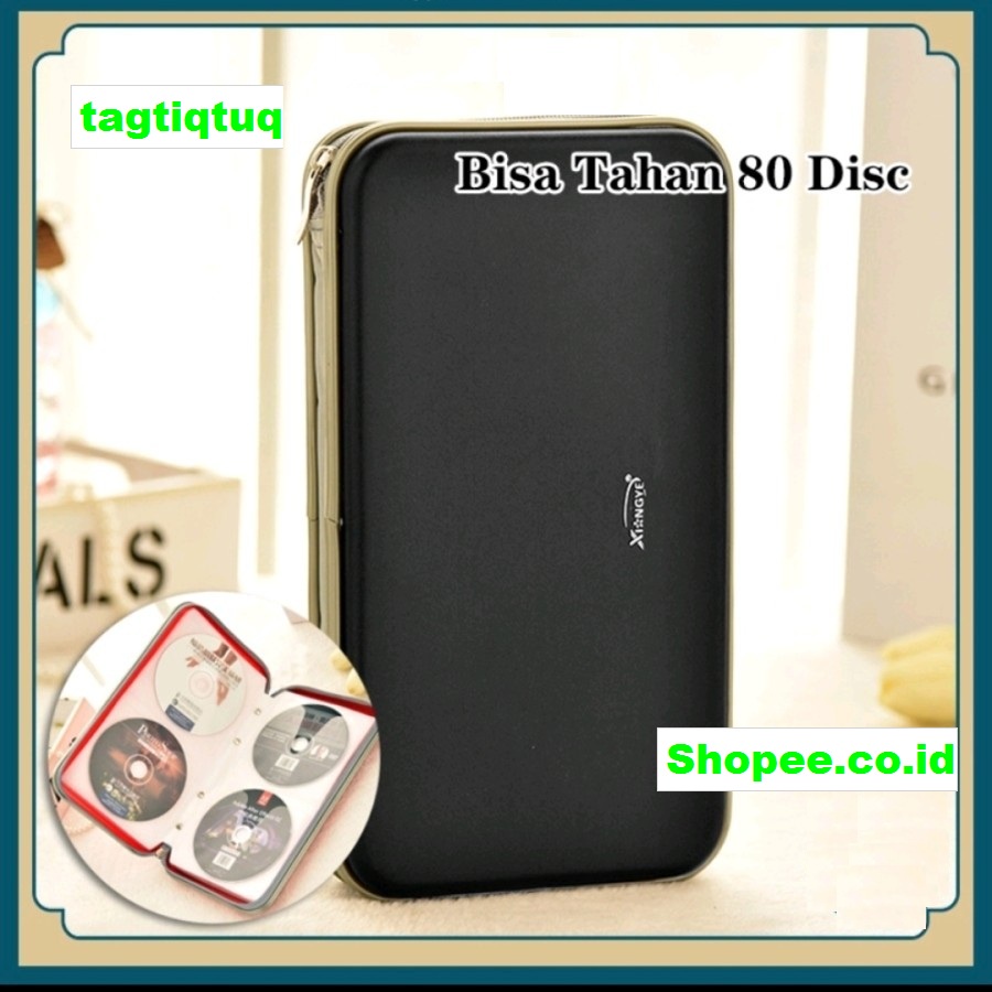 COD Tempat Penyimpanan Kaset DVD CD 80 Disc Hardcase Premium Tas Kaset Tas DVD CD
