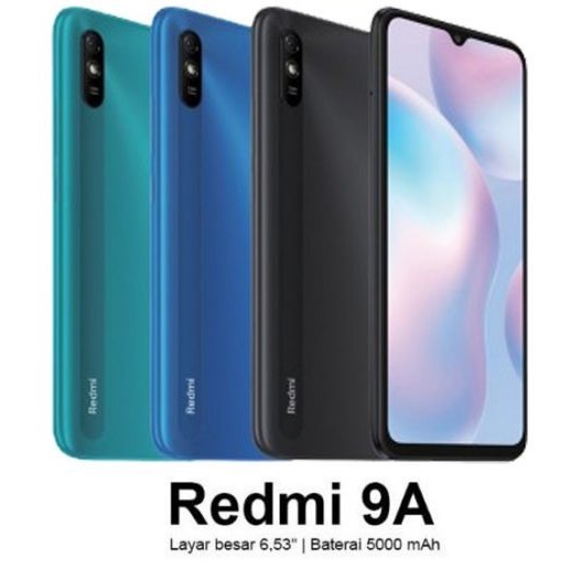 HP XIAOMI REDMI 9A 2/32 3/32 RAM 2GB 3GB ORI ASLI NEW 100% ORIGINAL GARANSI RESMI IMEI TERDAFTAR