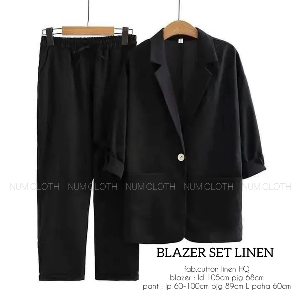 Blazer set linen