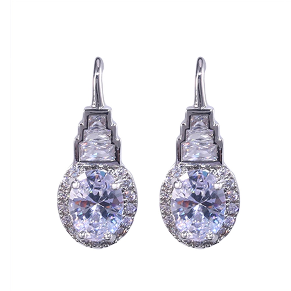 Hu Hu Hu Hu Hu Alat Bantu Pasang Kacamata♡ Anting Kait Gantung Wanita Desain Pagoda Hias Cubic Zircon Untuk Hadiah