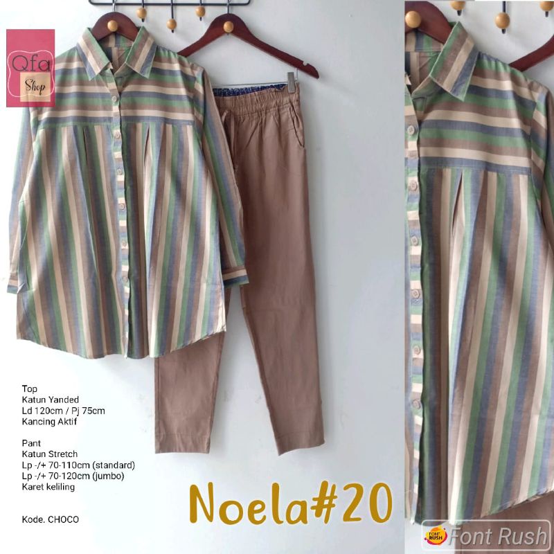 noela#20 setcel jumbo / maga set / setelan wanita jumbo / eikoo seteln plus celana