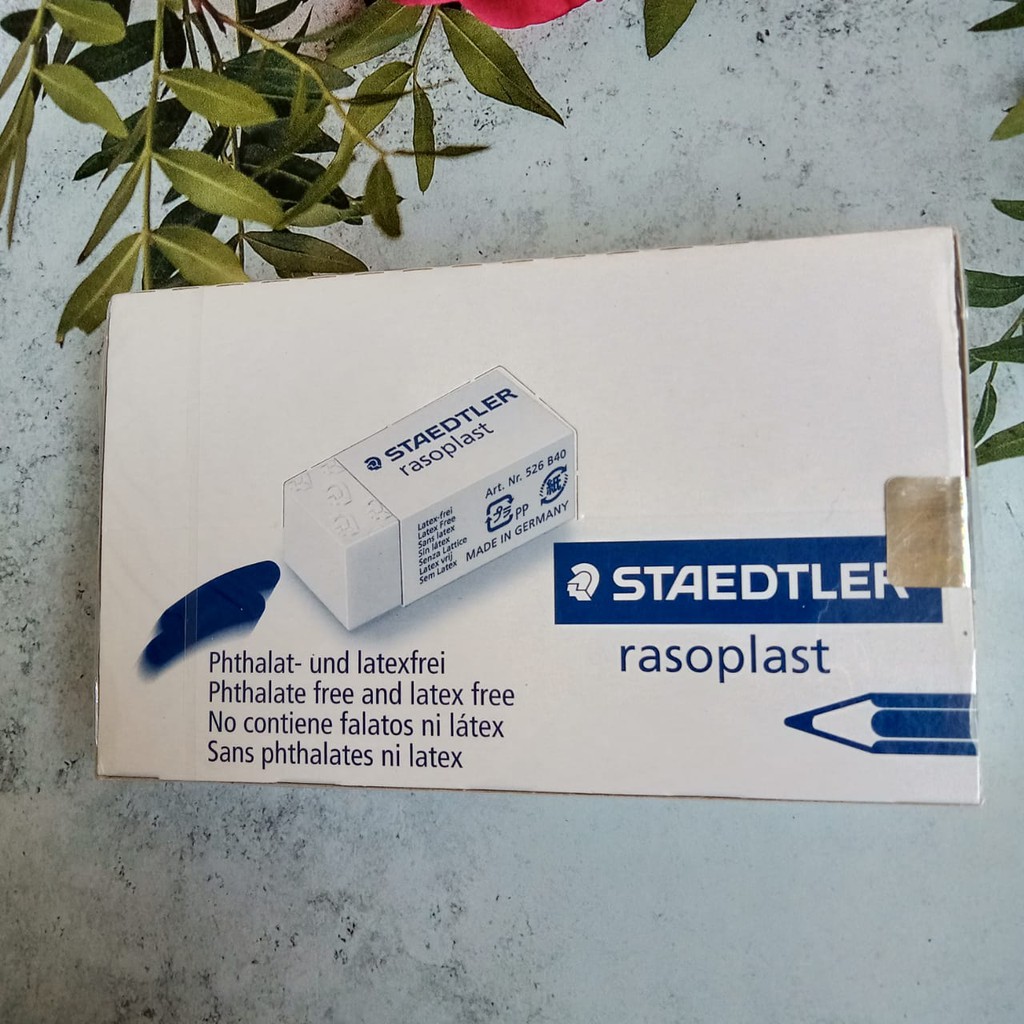 

1 pak penghapus staedtler rasoplast warna putih bersih halus lentur